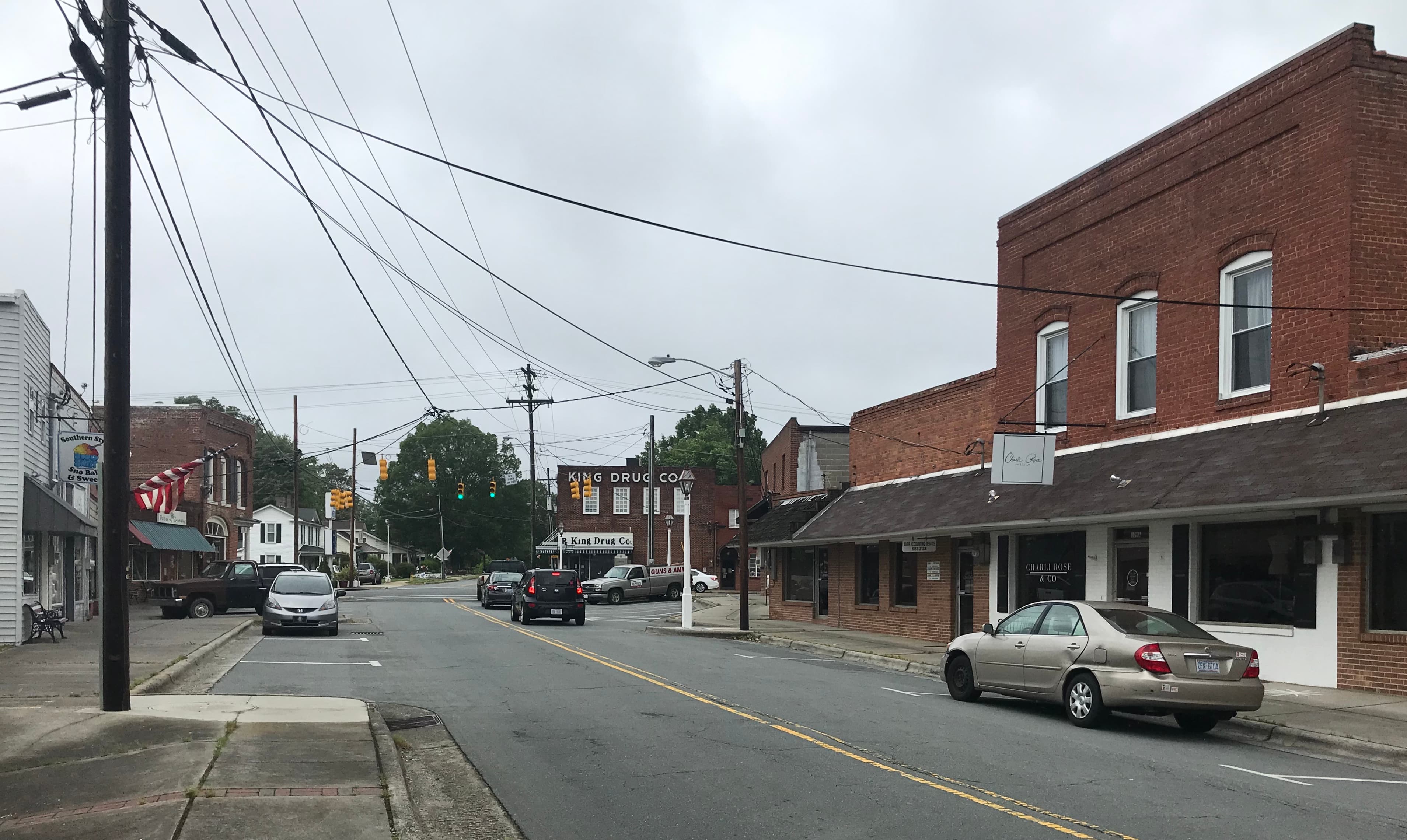 King, NC skyline